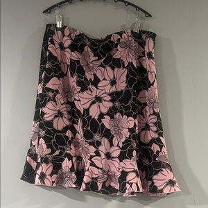 Worthington Pink Floral Mini Skirt Size 14P